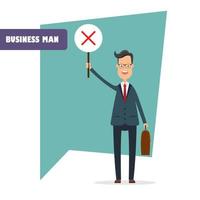 Businessman character isolated vector