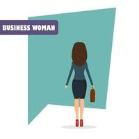 Businesswoman seen from the back vector