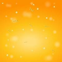 Orange bokeh background with ribbons  vector