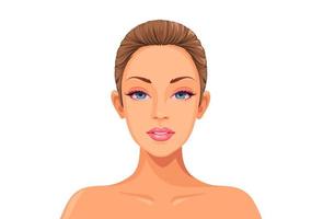 Woman face avatar vector