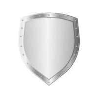 Metal shield isolated vector