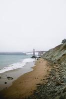 Fog covering the Golden Gate Bridge photo