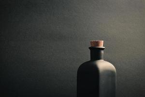Black ceramic bottle  photo
