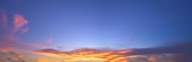 Sunset sky and clouds in the evening  photo