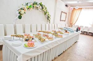 food on wedding reception photo