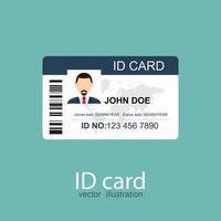 ID card in flat style vector