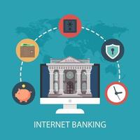 Internet banking concept vector