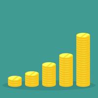 Stack of gold coins vector