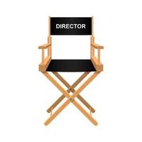 silla de director de cine aislado