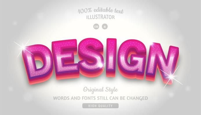 Editable gradient layered text style with sparkles