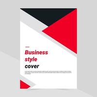 Red, gray and black triangle business cover vector