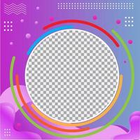 Modern gradient social media profile frame vector