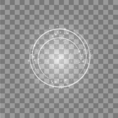 Round shiny light ring with lights