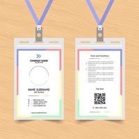 Colorful Section ID Card Template vector