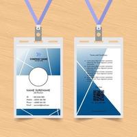 Blue and White Cirss Cross Identity Card vector