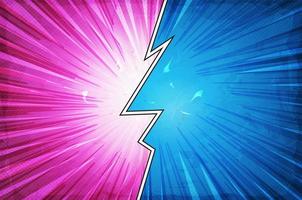 Pink and Blue Split Comic Book Action Layout vector
