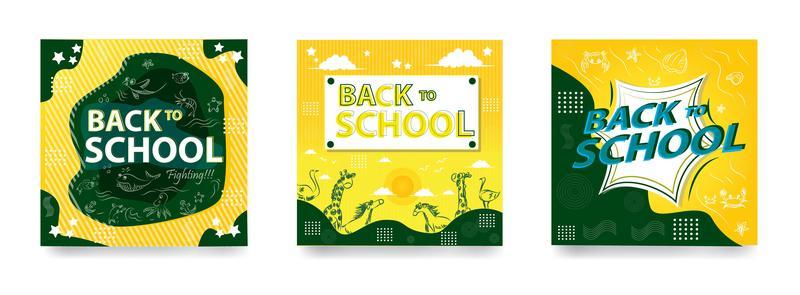 Social Media Feeds Template for Back to School