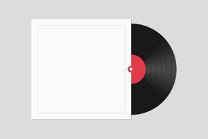 Vinyl record with cover isolated vector