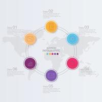 Basic circles infographics design  vector
