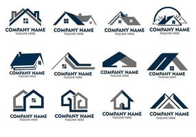 logotipos inmobiliarios mínimos vector