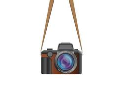 Hanging vintage camera isolated  vector