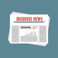 Business newspaper isolated  vector