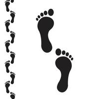 Some footprint path isolated  vector