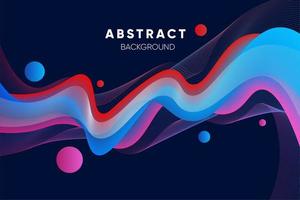 Abstract wavy colorful gradient line design vector