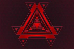 Abstract gradient red and black triangle technology design vector