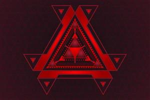 Abstract gradient red and black triangle technology design vector