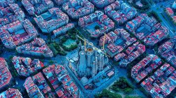 Aerial view of Barcelona photo