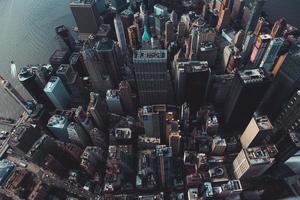 Aerial photo of buildings