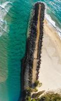 Aerial view of the seashore photo