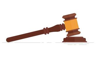 Judge gavel isolated  vector