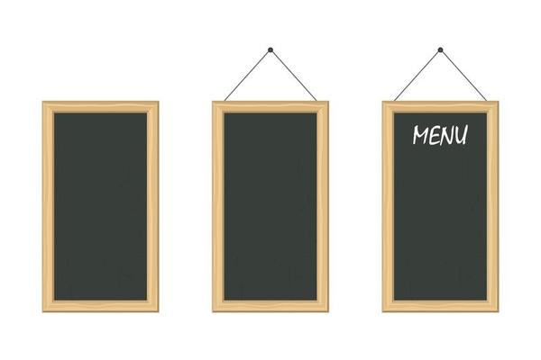 Menu chalkboards with wooden frame