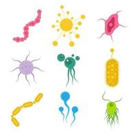Microscopic microorganisms set 