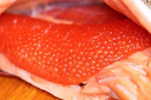 Red caviar, fresh, which only get more fish photo