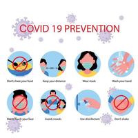 Coronavirus Protection Methods vector