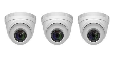 Set of surveillance cameras isolated vector