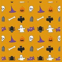 Doodle Halloween Pattern vector