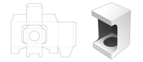 Caja de cosméticos de 1 pieza con ventana de visualización vector