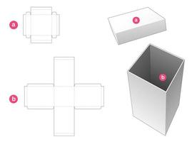 Tall rectangular box and lid vector