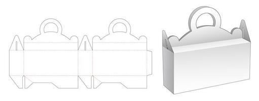 Handles packaging box vector