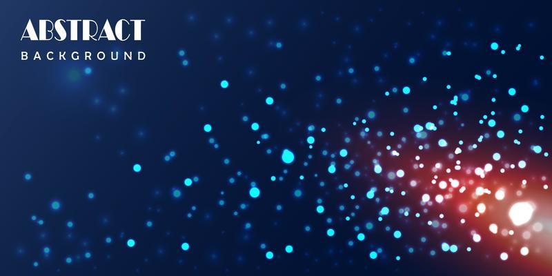 Abstract glowing blue particle design