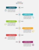 Colorful Timeline Label Infographic vector
