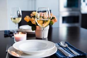 Simple home table setting photo
