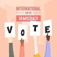 Day of democracy voting poster design  vector