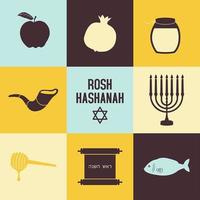 Rosh Hashanah Icon Set  vector