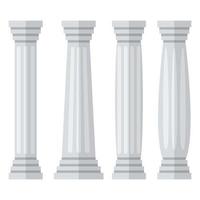 columnas antiguas aisladas vector