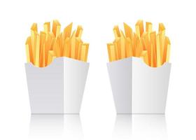 French fries isolated  vector